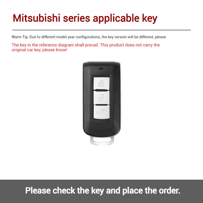 Mitsubishi Zinc Alloy + Silicone Car Key Fob Case Cover For Outlander, Eclipse Cross, ASX, Pajero, Lancer - i-Station Mobile Phone & Electronic Device Repair and Accessories