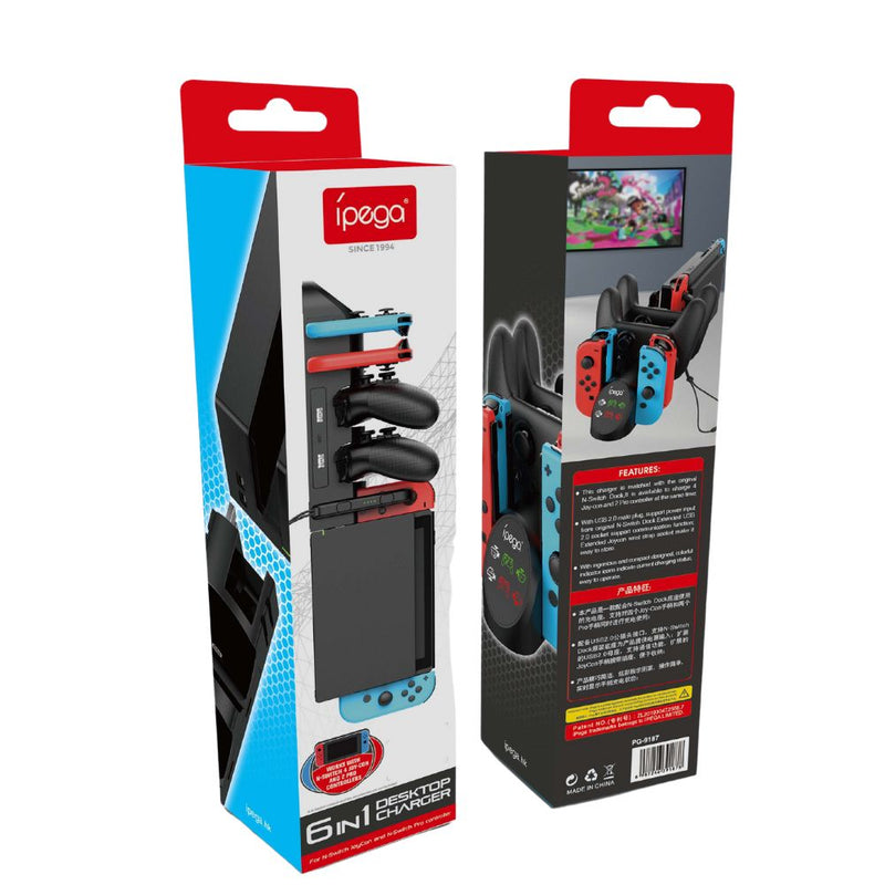Load image into Gallery viewer, Nintendo Switch Joy-Con/Pro 6 in 1 Game Joystick Handle Controller Charging Base - Polar Tech Australia