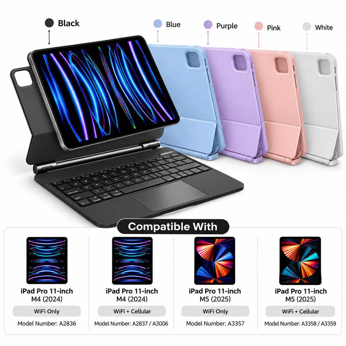 Apple iPad Magic Smart Floating Keyboard Case Multi-Touch Trackpad Magnetic Bluetooth Wireless Slim Protective Cover - i-Station Mobile Phone & Electronic Device Repair and Accessories