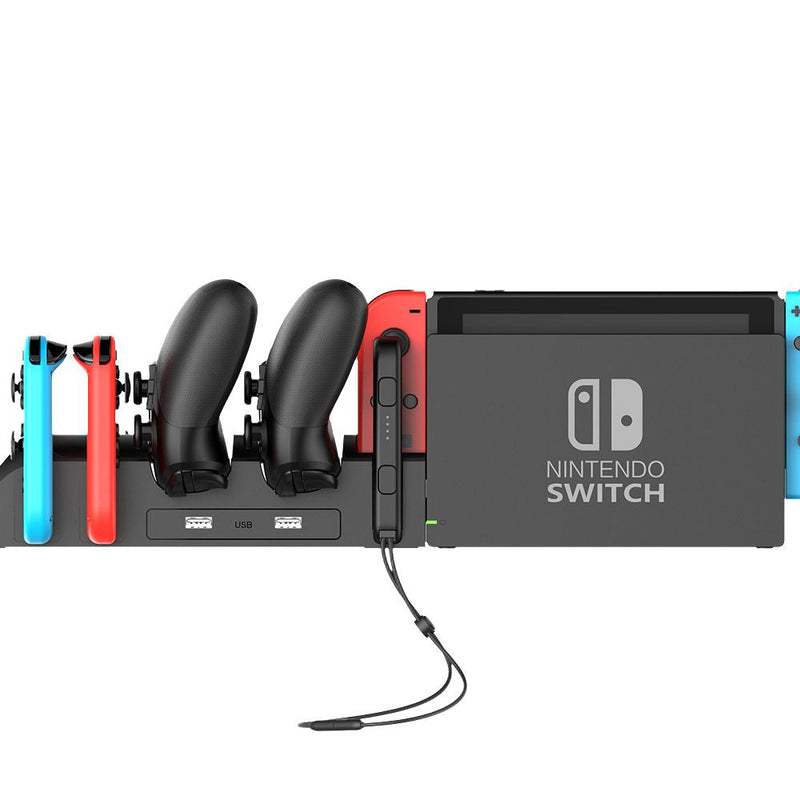 Load image into Gallery viewer, Nintendo Switch Joy-Con/Pro 6 in 1 Game Joystick Handle Controller Charging Base - Polar Tech Australia