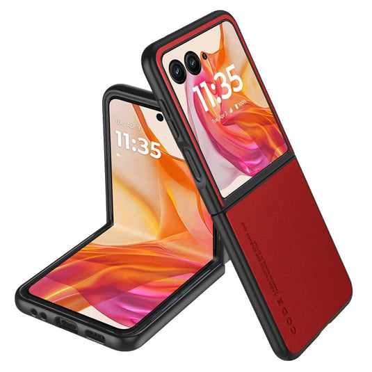 Motorola Moto Razr 40/Ultra - Soft Edged Matte Synthetic Leather Essentials Series Case - i-Station Mobile Phone & Electronic Device Repair and Accessories