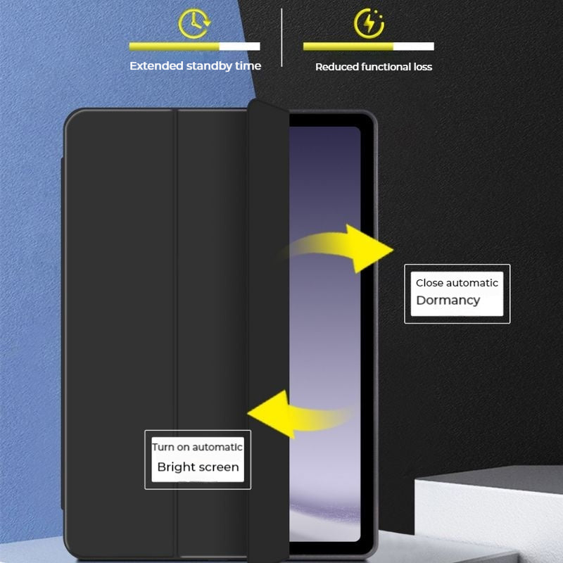 Load image into Gallery viewer, Samsung Galaxy Tab S7 Plus/S8 Plus/S9 Plus - Foldable Solid Color Liquid Silicone Ultra-thin Soft Case - i-Station Mobile Phone & Electronic Device Repair and Accessories