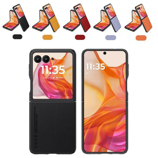 Motorola Moto Razr 40/Ultra - Soft Edged Matte Synthetic Leather Essentials Series Case - i-Station Mobile Phone & Electronic Device Repair and Accessories