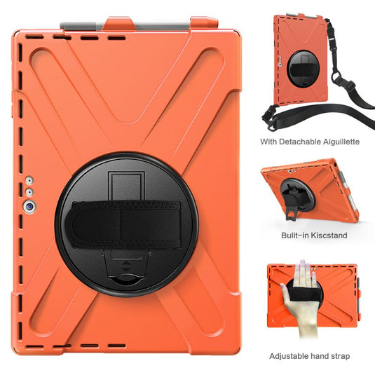 Microsoft Surface Pro X - 360 Degree Rotate Shockproof Heavy Duty Tough Stand Case Cover With Strap & Pen Holder - i-Station Mobile Phone & Electronic Device Repair and Accessories
