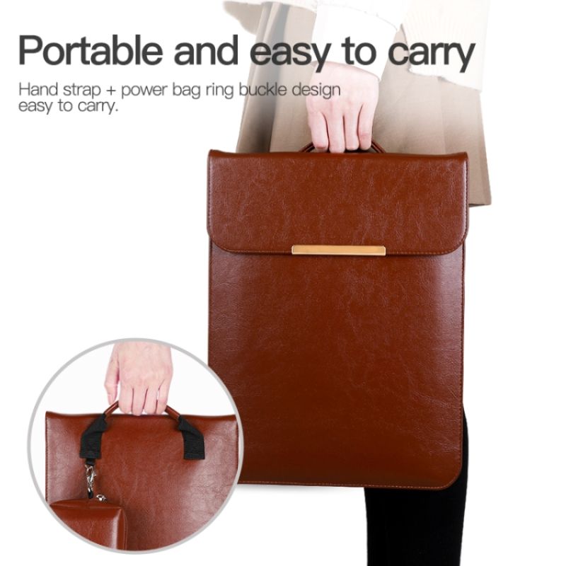 Load image into Gallery viewer, Microsoft Surface Pro X (1876) 13” - PU Leather Handheld Inner Bag With Power Adapter Pouch - i-Station Mobile Phone & Electronic Device Repair and Accessories