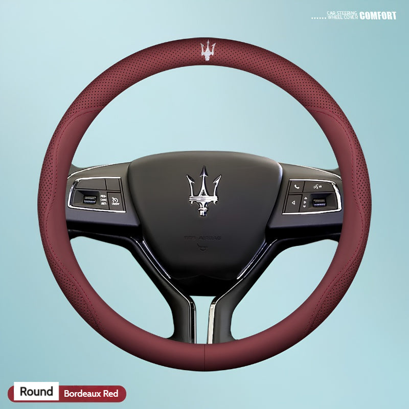 Load image into Gallery viewer, Maserati Nappa Leather Breathable Non-Slip Steering Wheel Cover For Quattroporte, Ghibli, Grecale, Levante - i-Station Mobile Phone & Electronic Device Repair and Accessories