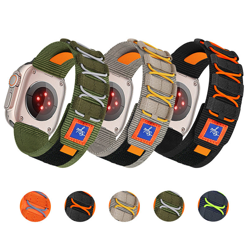 Load image into Gallery viewer, Apple Watch Series 1/2/3/4/5/6/SE/7/8/9/10/Ultra - Velcro Sports Nylon Watch Band - i-Station Mobile Phone & Electronic Device Repair and Accessories