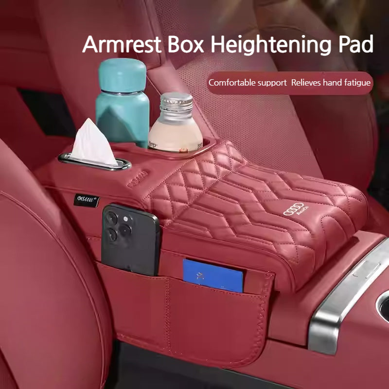 Load image into Gallery viewer, Audi Car Multi-Functional Leather Armrest Box Heightening Pad for A4L, A6L, A3, A5, A7, Q5L, Q3, Q6, Q7