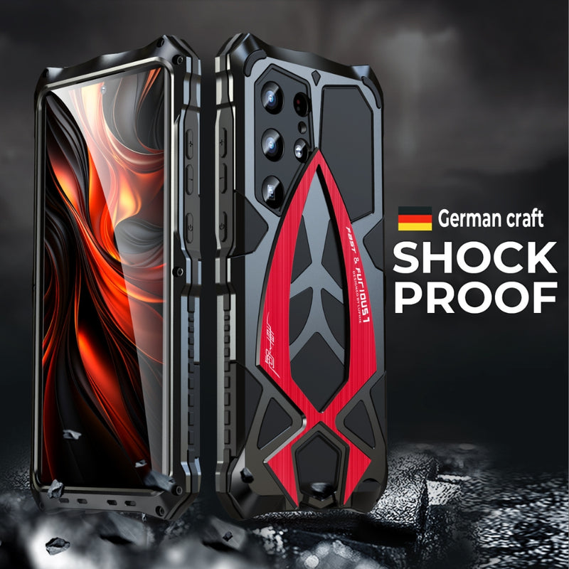 Load image into Gallery viewer, Samsung Galaxy S22 Ultra (SM-S908) - Metal Sports Car Style Three-Proof Heavy Duty Series Case - i-Station Mobile Phone & Electronic Device Repair and Accessories
