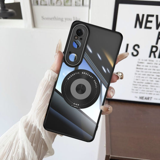 Sony Xperia 10 VI - Simple Transparent Magnetic 360-degree Rotating Stand Series Case - i-Station Mobile Phone & Electronic Device Repair and Accessories