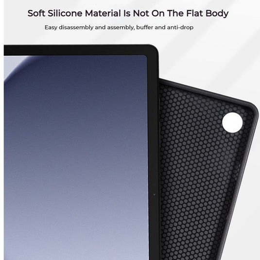 Samsung Galaxy Tab S7 Plus/S8 Plus/S9 Plus - Foldable Solid Color Liquid Silicone Ultra-thin Soft Case - i-Station Mobile Phone & Electronic Device Repair and Accessories