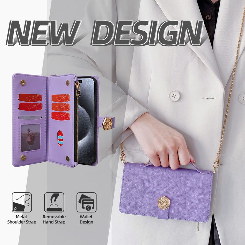 Load image into Gallery viewer, Sony Xperia Ace II - Women's Crossbody PU Leather Wallet Series Case With Metal Chain - i-Station Mobile Phone & Electronic Device Repair and Accessories