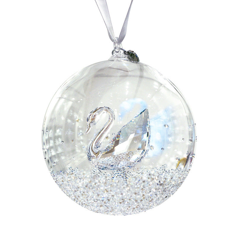 Load image into Gallery viewer, Elegant Swan Crystal Lucky Ball Car Rearview Mirror Hanging Ornament Car Interior Decoration - i-Station Mobile Phone & Electronic Device Repair and Accessories