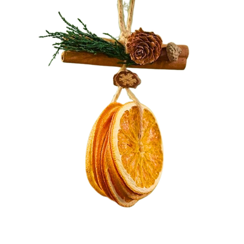 Load image into Gallery viewer, Handmade Forest Style Natural Cinnamon Orange Slice Pinecone Pendant Car Rearview Mirror Hanging Ornament Creative Gift - i-Station Mobile Phone & Electronic Device Repair and Accessories