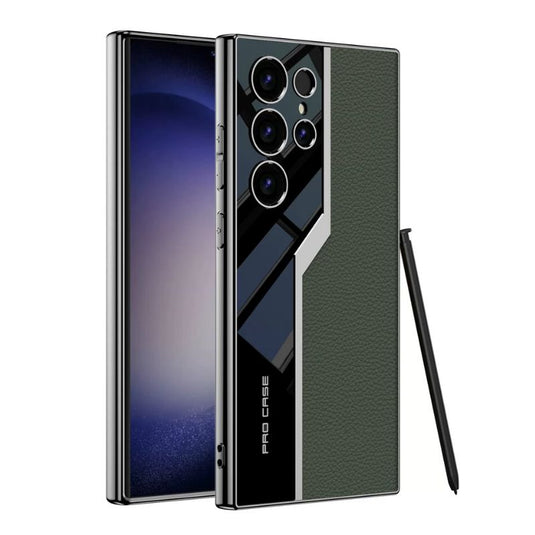 Samsung Galaxy S24 & Ultra - Electroplated Leather Soft Edge Business Style Essentials Series Case - i-Station Mobile Phone & Electronic Device Repair and Accessories