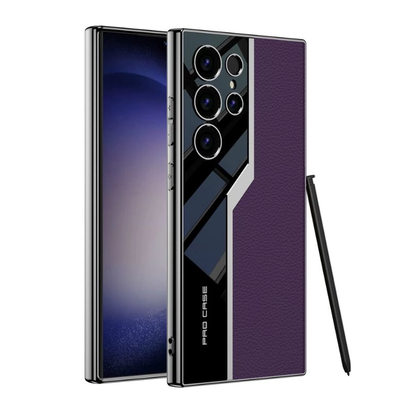 Load image into Gallery viewer, Samsung Galaxy S24 & Ultra - Electroplated Leather Soft Edge Business Style Essentials Series Case - i-Station Mobile Phone & Electronic Device Repair and Accessories