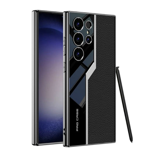Samsung Galaxy S24 & Ultra - Electroplated Leather Soft Edge Business Style Essentials Series Case - i-Station Mobile Phone & Electronic Device Repair and Accessories