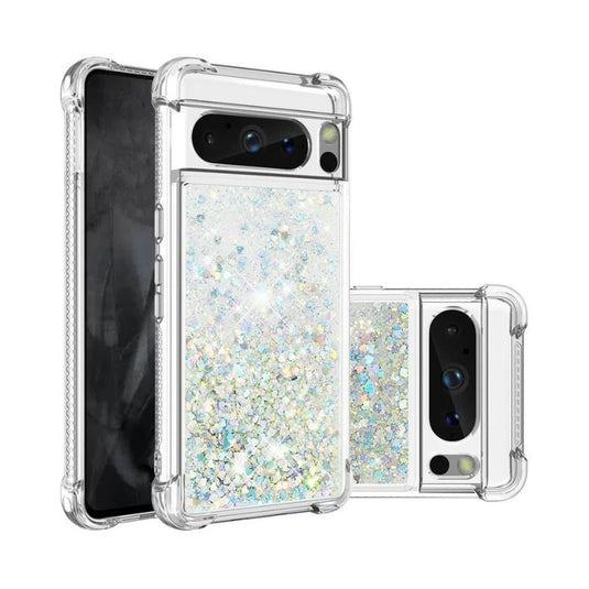 Google Pixel 7A - Transparent Glitter Liquid Sand Fashion-Forward Series Case - i-Station Mobile Phone & Electronic Device Repair and Accessories