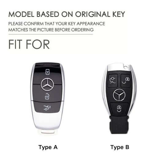 Mercedes Benz Carbon Fiber Metal Protective Car Key Fob Case Cover For Benz A, B, C, E, GLC, GLE - i-Station Mobile Phone & Electronic Device Repair and Accessories