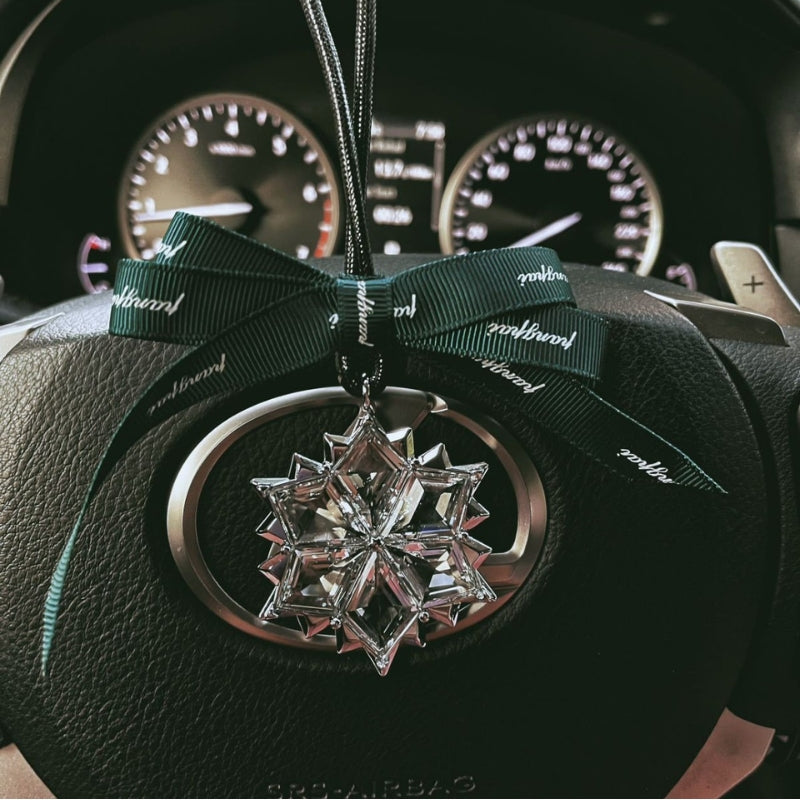 Load image into Gallery viewer, Bowknot Crystal Snowflake Car Rearview Mirror Car Interior Premium Pendant Premium Gift - i-Station Mobile Phone & Electronic Device Repair and Accessories