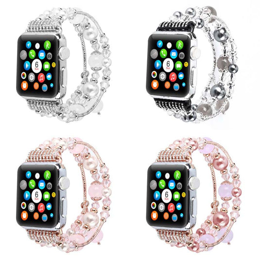 Apple Watch Series 1/2/3/4/5/6/SE/7 Gen - Fashion Agate Beaded Watch Band Chain - i-Station Mobile Phone & Electronic Device Repair and Accessories