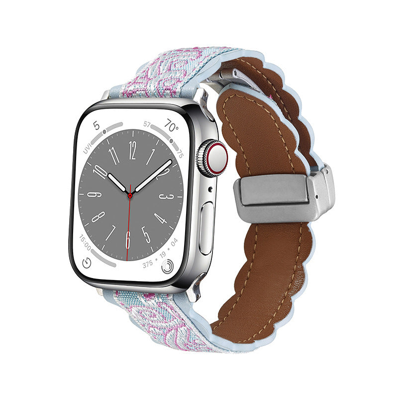 Load image into Gallery viewer, Apple Watch Series 1/2/3/4/5/6/SE/7/8/9/10/Ultra - Fashionable Embroidery Magnetic-Adsorption Watch Band - i-Station Mobile Phone & Electronic Device Repair and Accessories