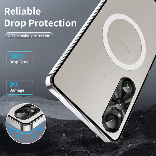 Sony Xperia 1 IV - Shockproof Aluminum Metal Bumper Magnetic Matte Back Cover Case - i-Station Mobile Phone & Electronic Device Repair and Accessories