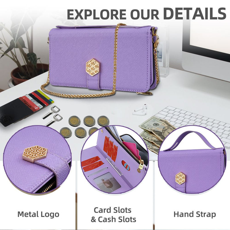 Load image into Gallery viewer, Sony Xperia Ace II - Women's Crossbody PU Leather Wallet Series Case With Metal Chain - i-Station Mobile Phone & Electronic Device Repair and Accessories