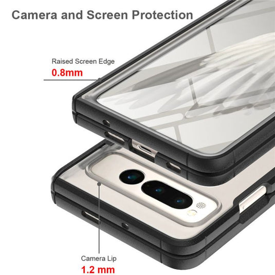 Google Pixel Fold - Frosted Translucent Hinge Flip Essentials Series Case - i-Station Mobile Phone & Electronic Device Repair and Accessories