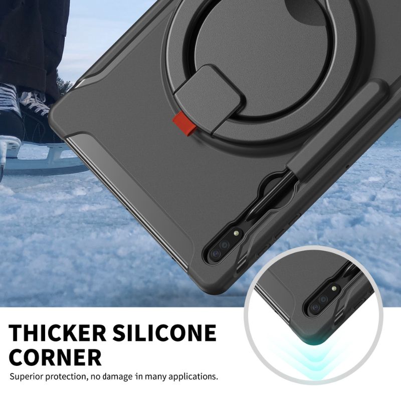 Load image into Gallery viewer, Samsung Galaxy Tab S8 Ultra & S9 Ultra 14.6" - 360 Degree Rotate Shockproof Heavy Duty Tough Ring Holder Stand Case Cover With  Pen Holder - i-Station Mobile Phone & Electronic Device Repair and Accessories