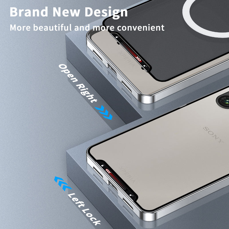 Load image into Gallery viewer, Sony Xperia 1 IV - Shockproof Aluminum Metal Bumper Magnetic Matte Back Cover Case - i-Station Mobile Phone & Electronic Device Repair and Accessories