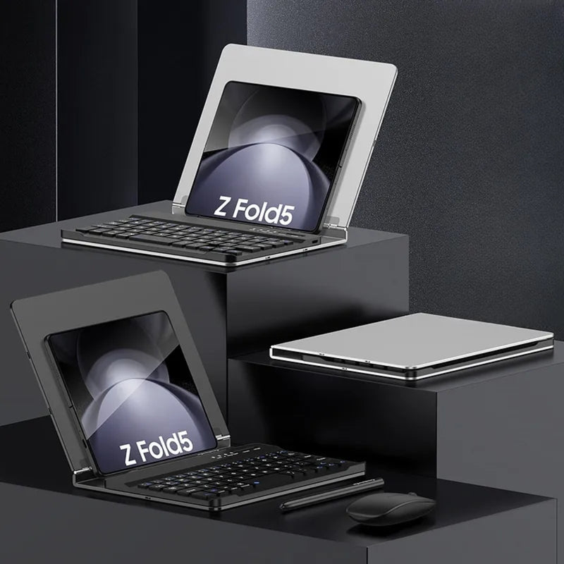 Load image into Gallery viewer, Samsung Galaxy Z Fold / Fold2 / Fold3 / Fold4 - Bluetooth Wireless Keyboard Holder With Mouse and Capacitive Pen - i-Station Mobile Phone & Electronic Device Repair and Accessories