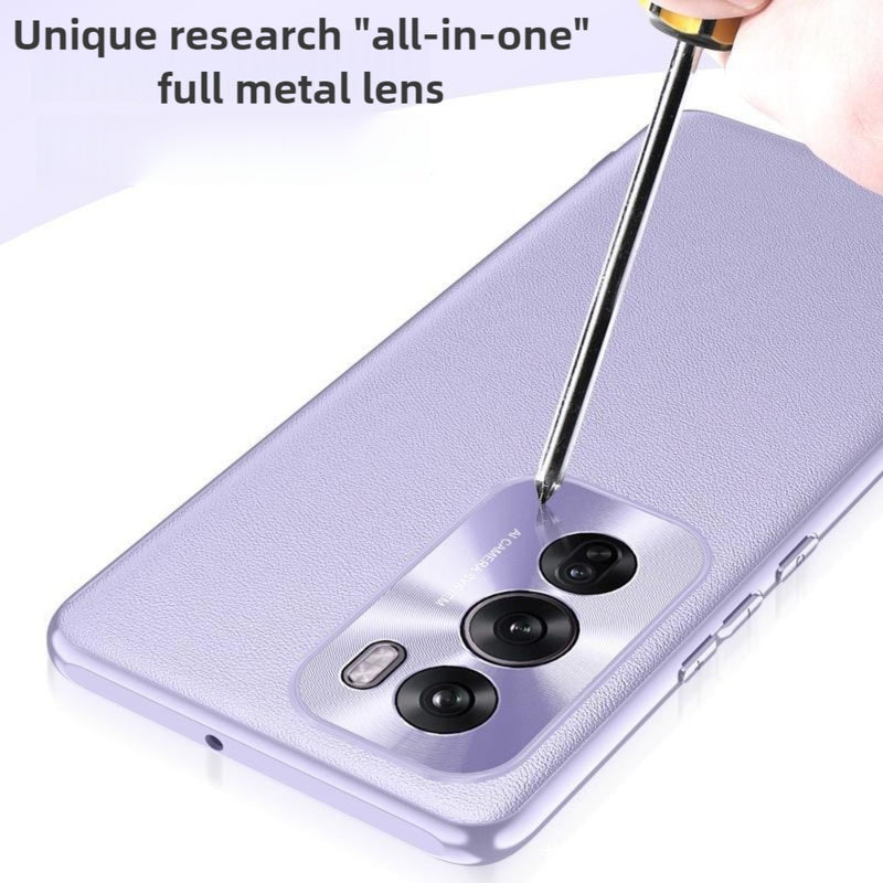 Load image into Gallery viewer, OPPO Reno 12 Pro 5G (CPH2629) - Simple PU Leather Metal Lens Ring Essentials Series Case - i-Station Mobile Phone & Electronic Device Repair and Accessories