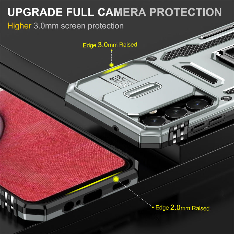 Load image into Gallery viewer, Samsung Galaxy A15 4G (A155) / A15 5G (A156) - Lens Push Window Mechanics Series Case With Finger Ring Stand - i-Station Mobile Phone & Electronic Device Repair and Accessories