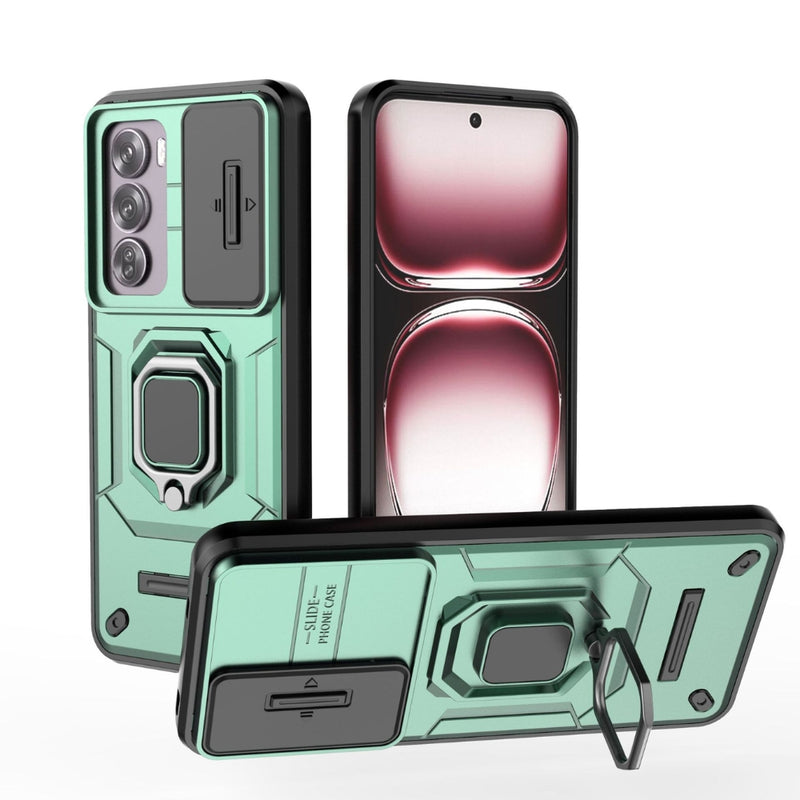 Load image into Gallery viewer, OPPO Reno 12 5G (CPH2625) - Battle Bear Lens Push Window Mechanics Series Case With Finger Ring Stand - i-Station Mobile Phone & Electronic Device Repair and Accessories