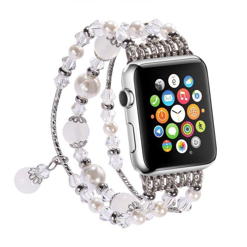 Load image into Gallery viewer, Apple Watch Series 1/2/3/4/5/6/SE/7 Gen - Fashion Agate Beaded Watch Band Chain - i-Station Mobile Phone & Electronic Device Repair and Accessories