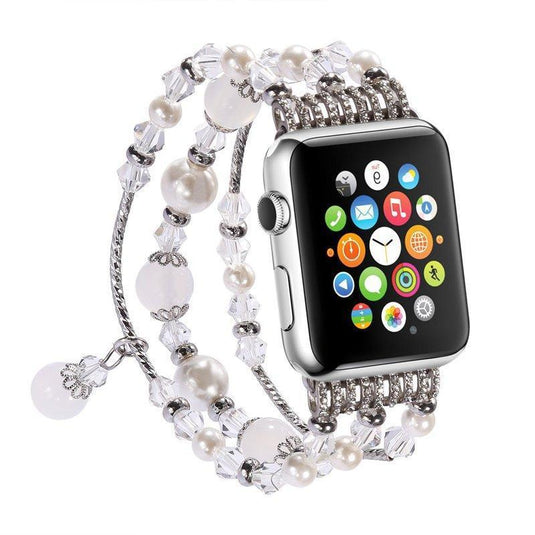 Apple Watch Series 1/2/3/4/5/6/SE/7 Gen - Fashion Agate Beaded Watch Band Chain - i-Station Mobile Phone & Electronic Device Repair and Accessories