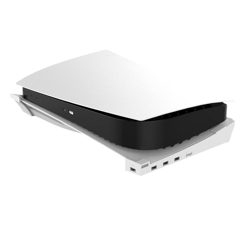 Load image into Gallery viewer, Sony PlayStation 5 PS5 - Console Wall Mount Holder Horizontal Rack Storage Bracket Stand With 4 USB Charger Ports - Polar Tech Australia