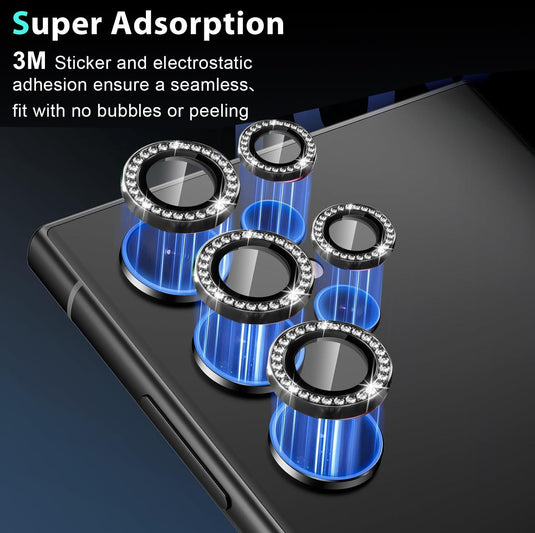 Samsung Galaxy S4/Plus/Ultra -  Diamond-inlaid Metal Rear Camera Protector Film - i-Station Mobile Phone & Electronic Device Repair and Accessories