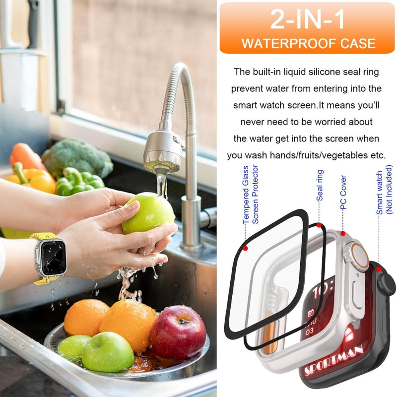 Load image into Gallery viewer, Apple Watch Series 4/5/6/SE/7/8 - Simple Full Cover Shockproof Ultra Waterproof Case - i-Station Mobile Phone & Electronic Device Repair and Accessories