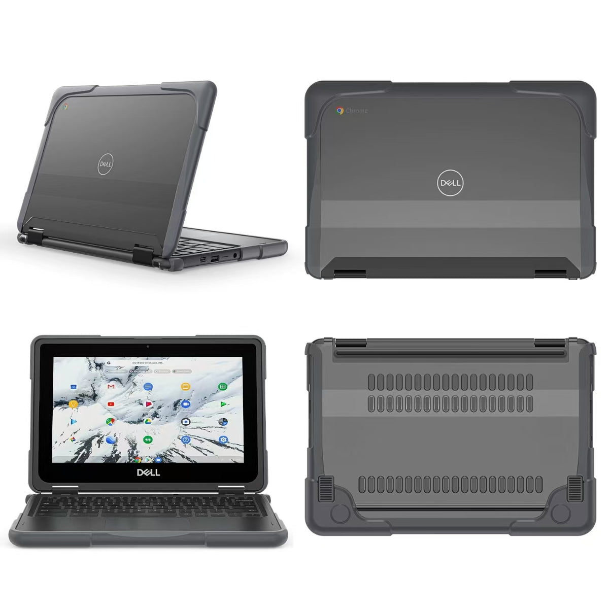 Dell Chromebook 11 11.6‘’ (3100/3110) Matte Transparent Cooling Stand and Shockproof Case - i-Station Mobile Phone & Electronic Device Repair and Accessories