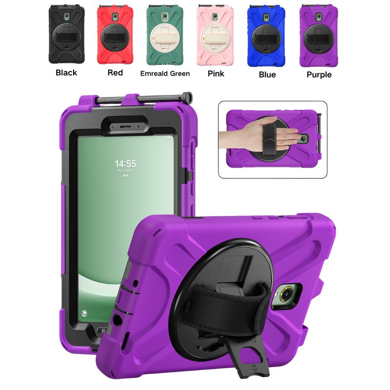 Load image into Gallery viewer, Samsung Galaxy Tab Active 3 (2020) & Active 5 (2024) 8.0" - Heavy Duty 360 Degree Rotate Stand Hand Strap Case - i-Station Mobile Phone & Electronic Device Repair and Accessories