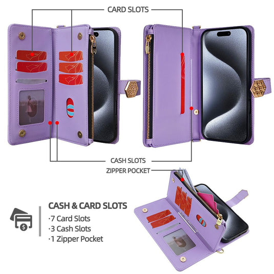 Sony Xperia Ace II - Women's Crossbody PU Leather Wallet Series Case With Metal Chain - i-Station Mobile Phone & Electronic Device Repair and Accessories