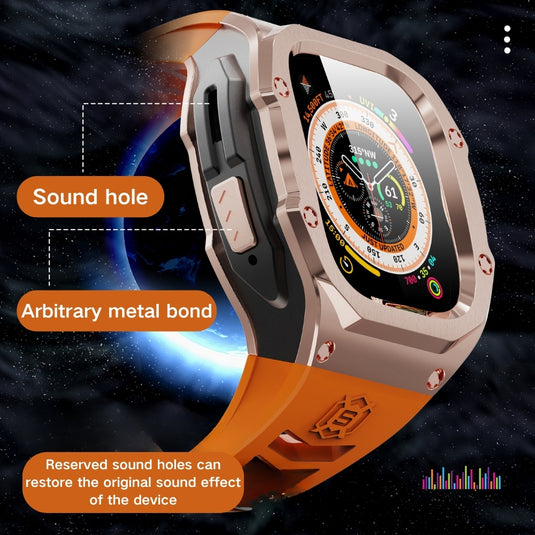 Apple Watch Series 7/8/9/Ultra - Mechanical Metal Stainless Steel Heavy Duty Series Watch Case - i-Station Mobile Phone & Electronic Device Repair and Accessories