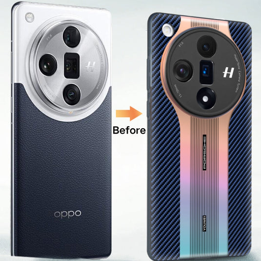 OPPO Find X7 Ultra (PHY110) - Carbon Fiber Texture Aurora Laser Anti-Fingerprint Lifeproof Series Case - i-Station Mobile Phone & Electronic Device Repair and Accessories