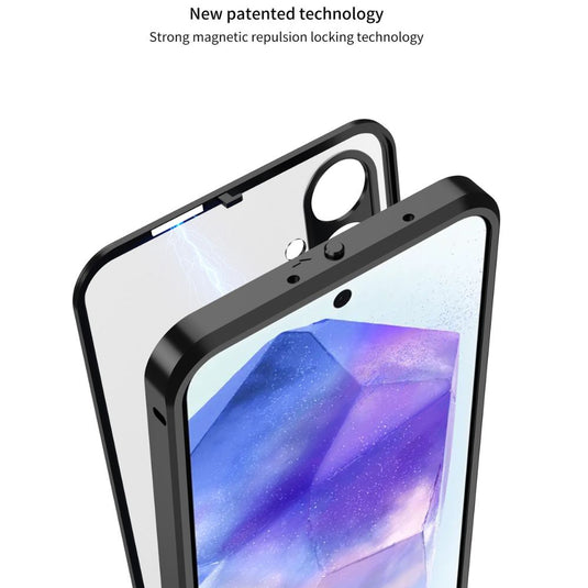 Sony Xperia 1 VI - Snap-on Metal Frame Clear Transparent Tempered Glass Proof Case - i-Station Mobile Phone & Electronic Device Repair and Accessories
