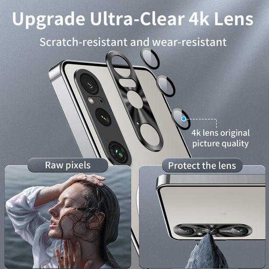 Sony Xperia 1 IV - Shockproof Aluminum Metal Bumper Magnetic Matte Back Cover Case - i-Station Mobile Phone & Electronic Device Repair and Accessories