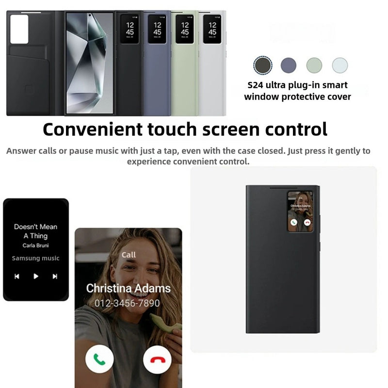 Load image into Gallery viewer, Samsung Galaxy S24/Plus/Ultra - Original Card-inserting Intelligent Vision Window Flip Wallet Series Case - i-Station Mobile Phone & Electronic Device Repair and Accessories
