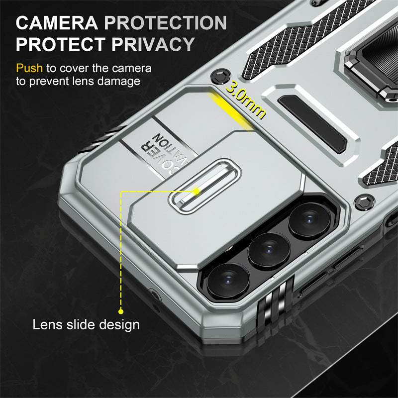 Load image into Gallery viewer, Samsung Galaxy A15 4G (A155) / A15 5G (A156) - Lens Push Window Mechanics Series Case With Finger Ring Stand - i-Station Mobile Phone & Electronic Device Repair and Accessories