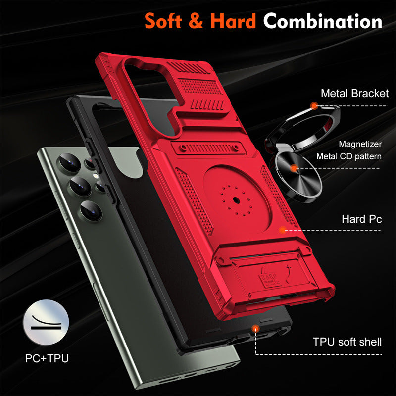 Load image into Gallery viewer, Samsung Galaxy A36 (SM-A366) - Hidden Slot Ring Stand Series Case - i-Station Mobile Phone & Electronic Device Repair and Accessories